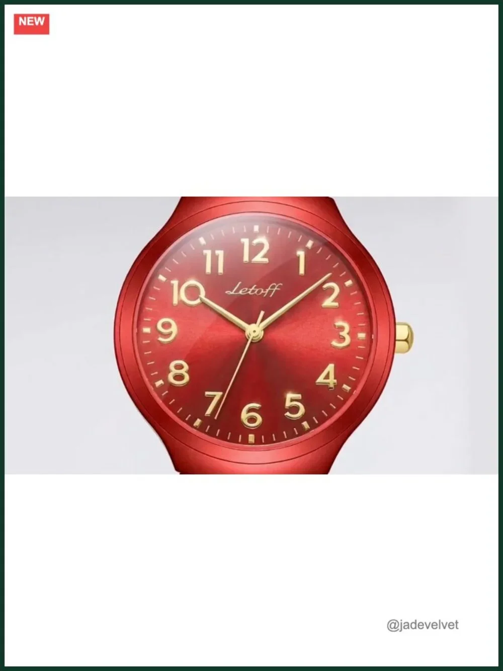 Letoff Women's Watch Gold Arabic Numerals Interchangeable Metal Strap Water